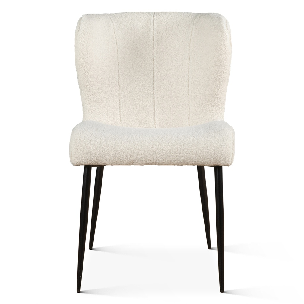 [G201-JEN-290-M5] Jennifer 20" Dining Chair in White Boucle