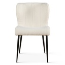 Jennifer 20" Dining Chair in White Boucle