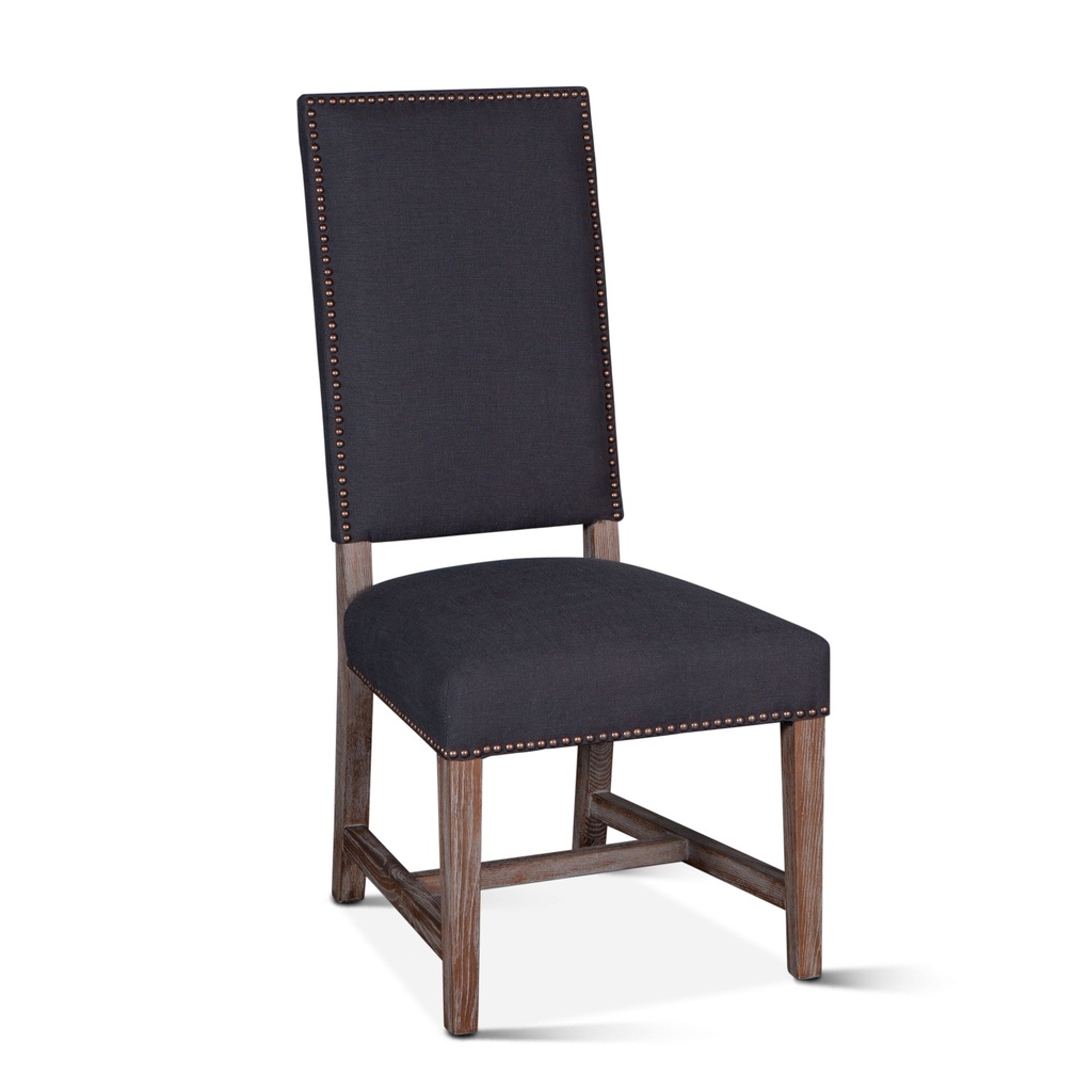 [G235-DAR-13-55] Darcy 21" Upholstered Dining Chair in Dark Gray Linen