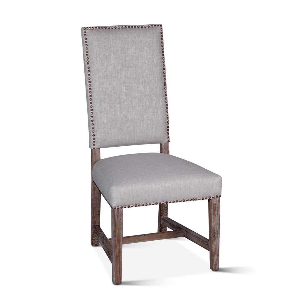[G235-DAR-203-55] Darcy 21" Upholstered Dining Chair in Greige Linen