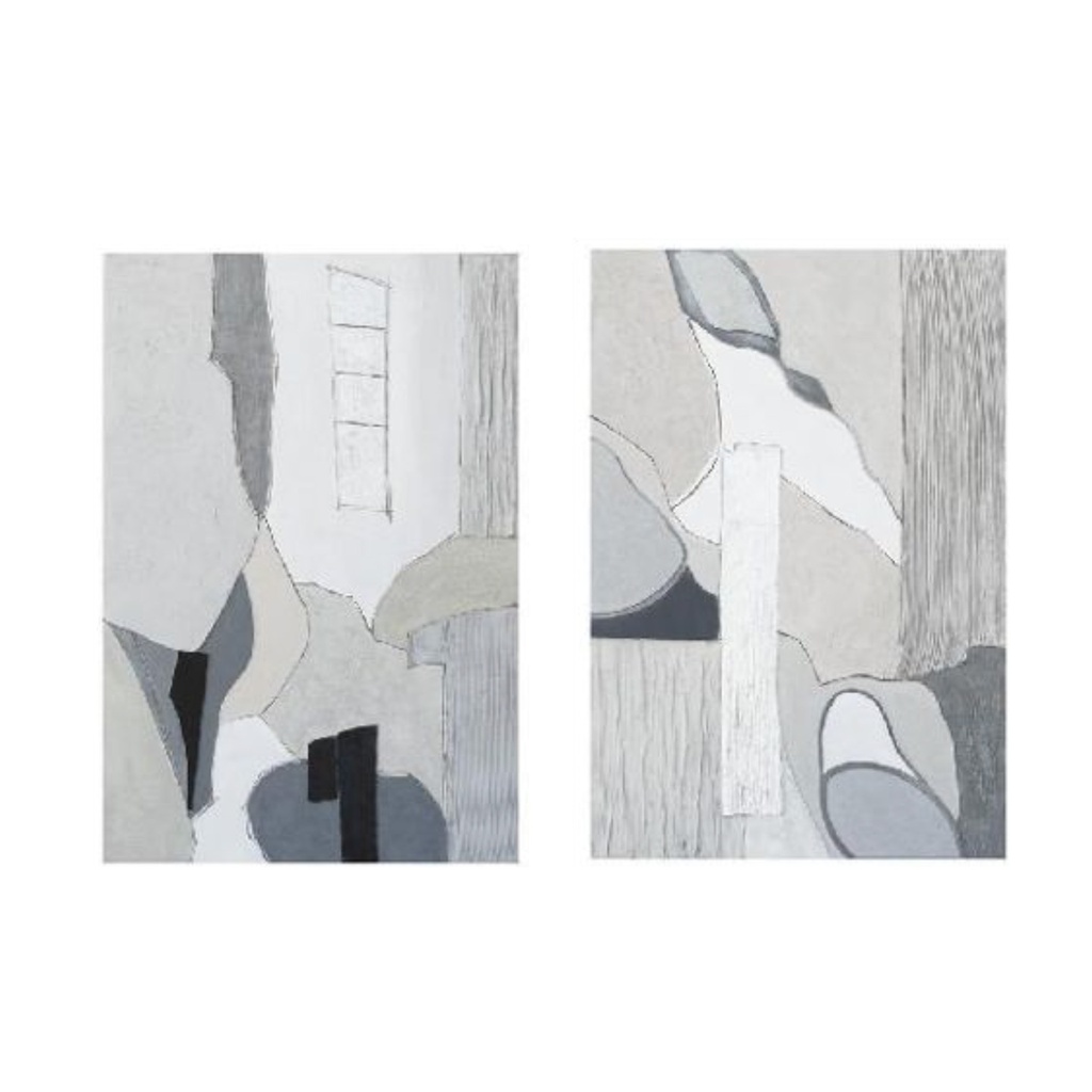 Desert Mirage Hand Painted Framed Diptych