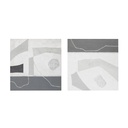 Modern Slate Hand Painted Framed Diptych