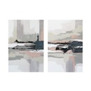 Vistas Unknown Hand Painted Framed Diptych