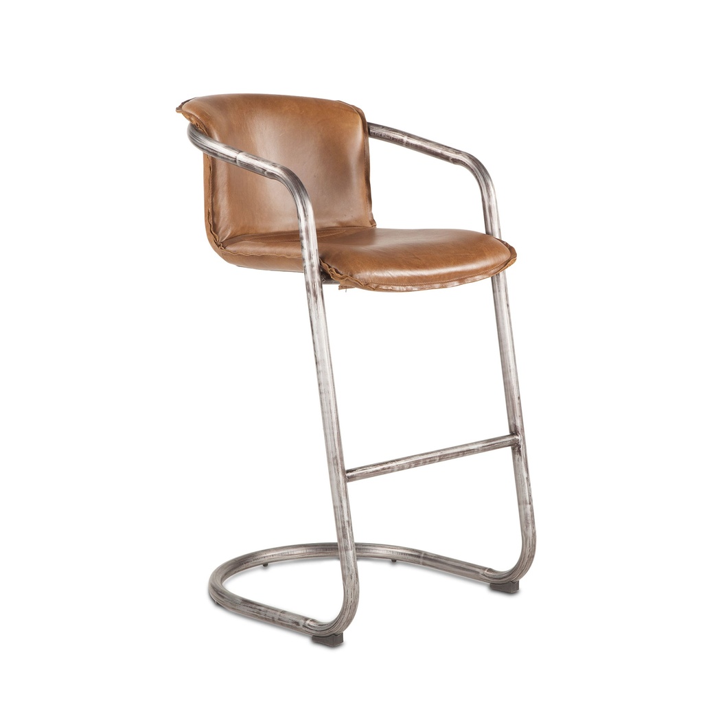 [GPF-BC22] Portofino 22" Bar Chair in Berham Chestnut Leather