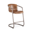 Portofino 22" Counter Chair in Jet Brown Top Grain Leather