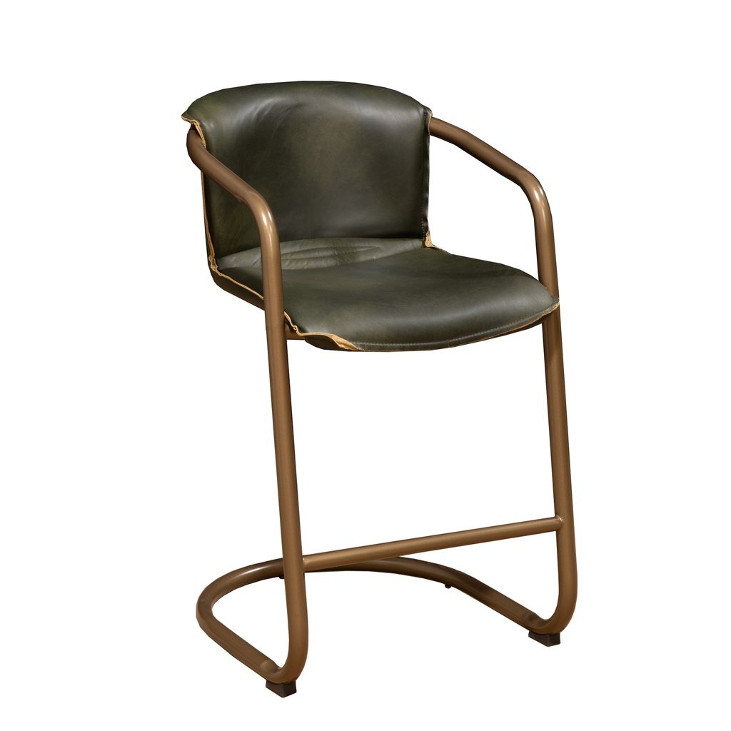 [GPF-CC22EG] Portofino 22" Counter Chair in Emerald Green Leather