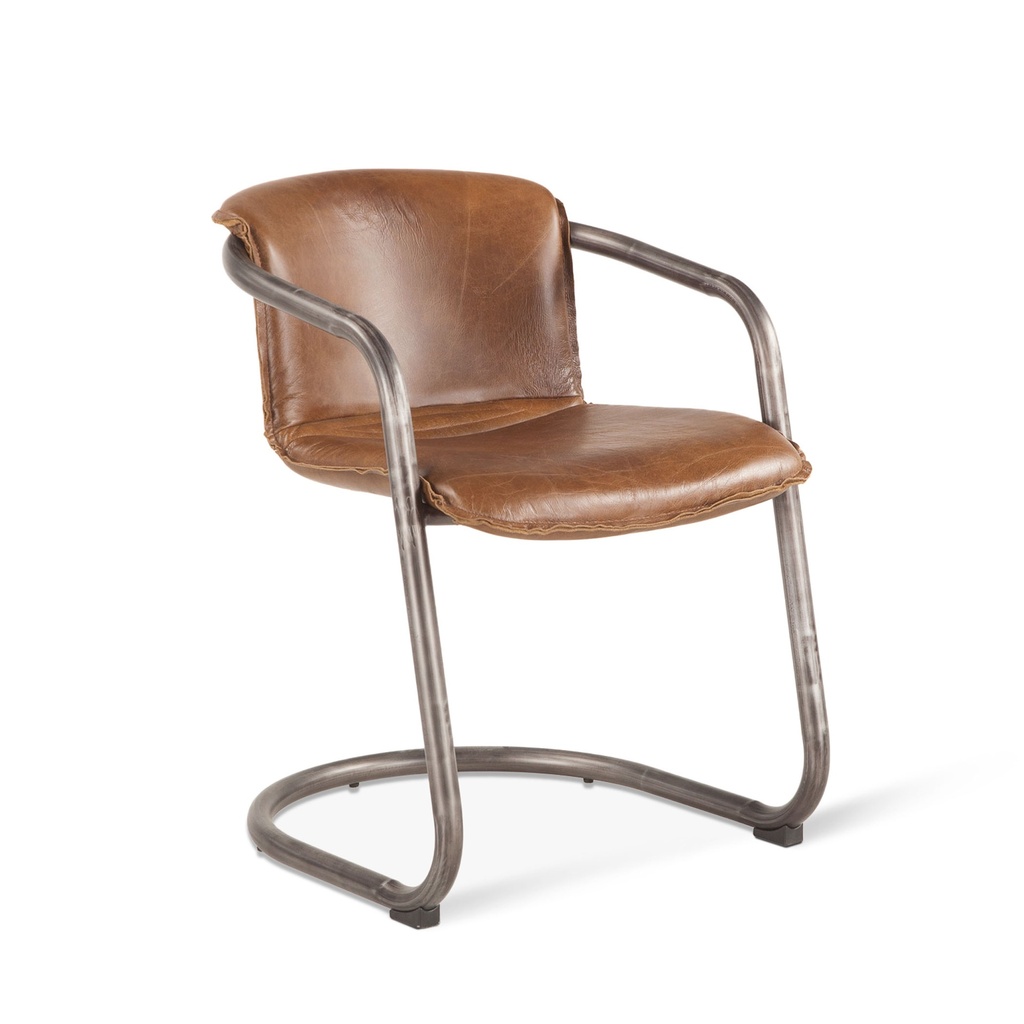 [GPF-DC22] Portofino 22" Dining Chair in Berham Chestnut Leather