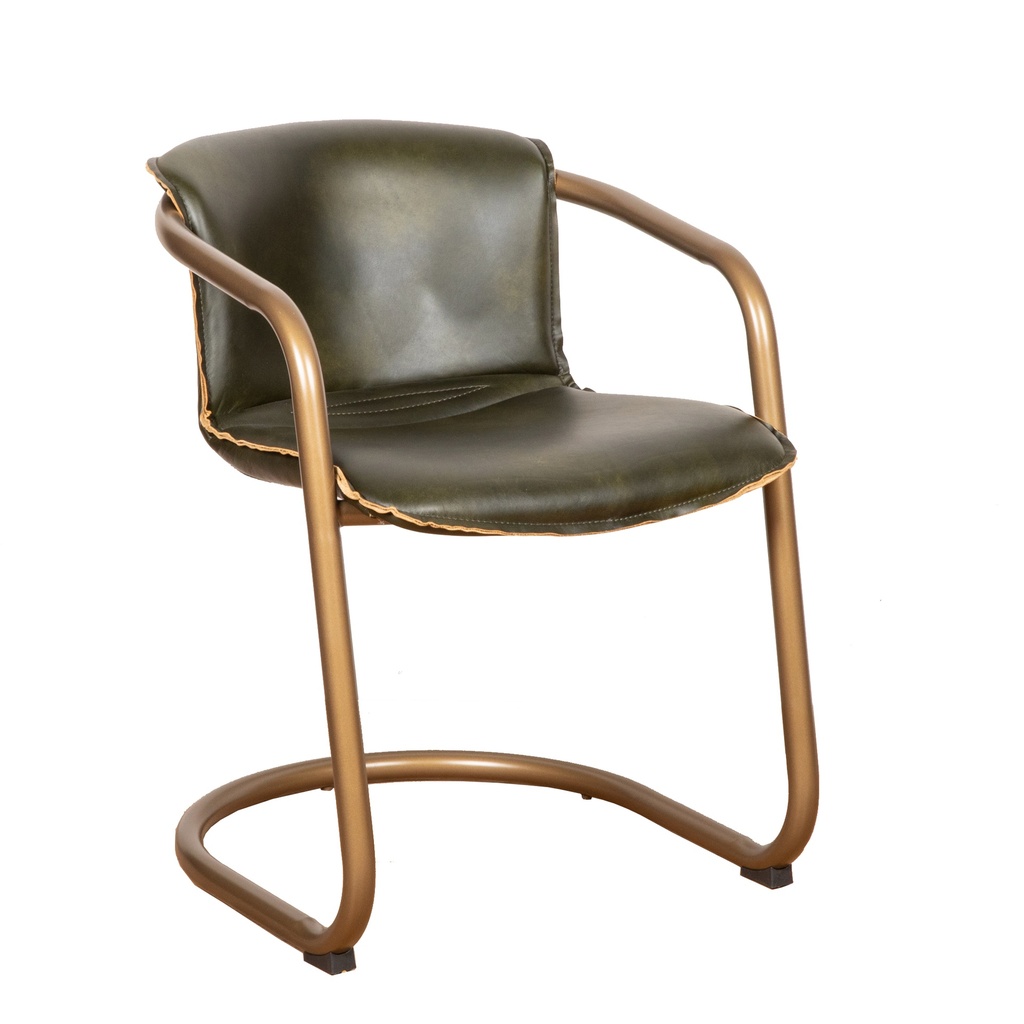 [GPF-DC22EG] Portofino 22" Dining Chair in Emerald Green Leather