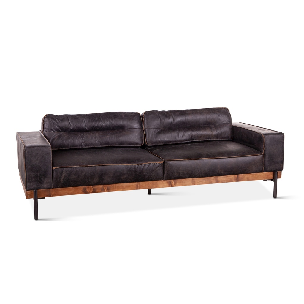 [GPF-MSOF-AE] Portofino Modern 95" Sofa in Antique Ebony Leather