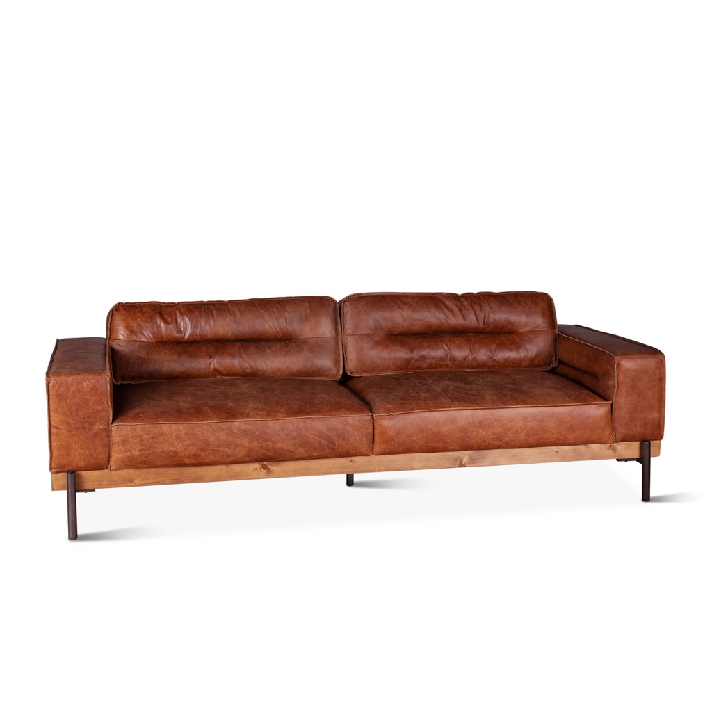 [GPF-MSOF-CO] Portofino Modern 95" Sofa in Cocoa Brown Leather
