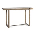 Argos 52" Console Table with Capri Beige Marble Top and Antique Brass Base