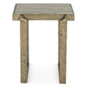 Argos 20" Side Table with Marble and Antique Brass