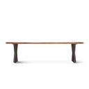 Brisbane 68" Dining Bench in Natural Sheesham Wood and Iron