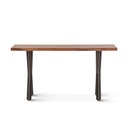 Brisbane 58" Console Table in Natural Sheesham Wood and Iron