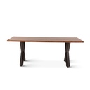 Brisbane 80" Dining Table in Natural Sheesham Wood and Iron