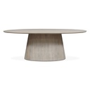 Casablanca 86" Oval Dining Table in Natural White