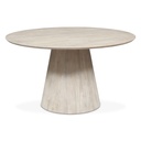 Casablanca 54" Round Dining Table in Natural White
