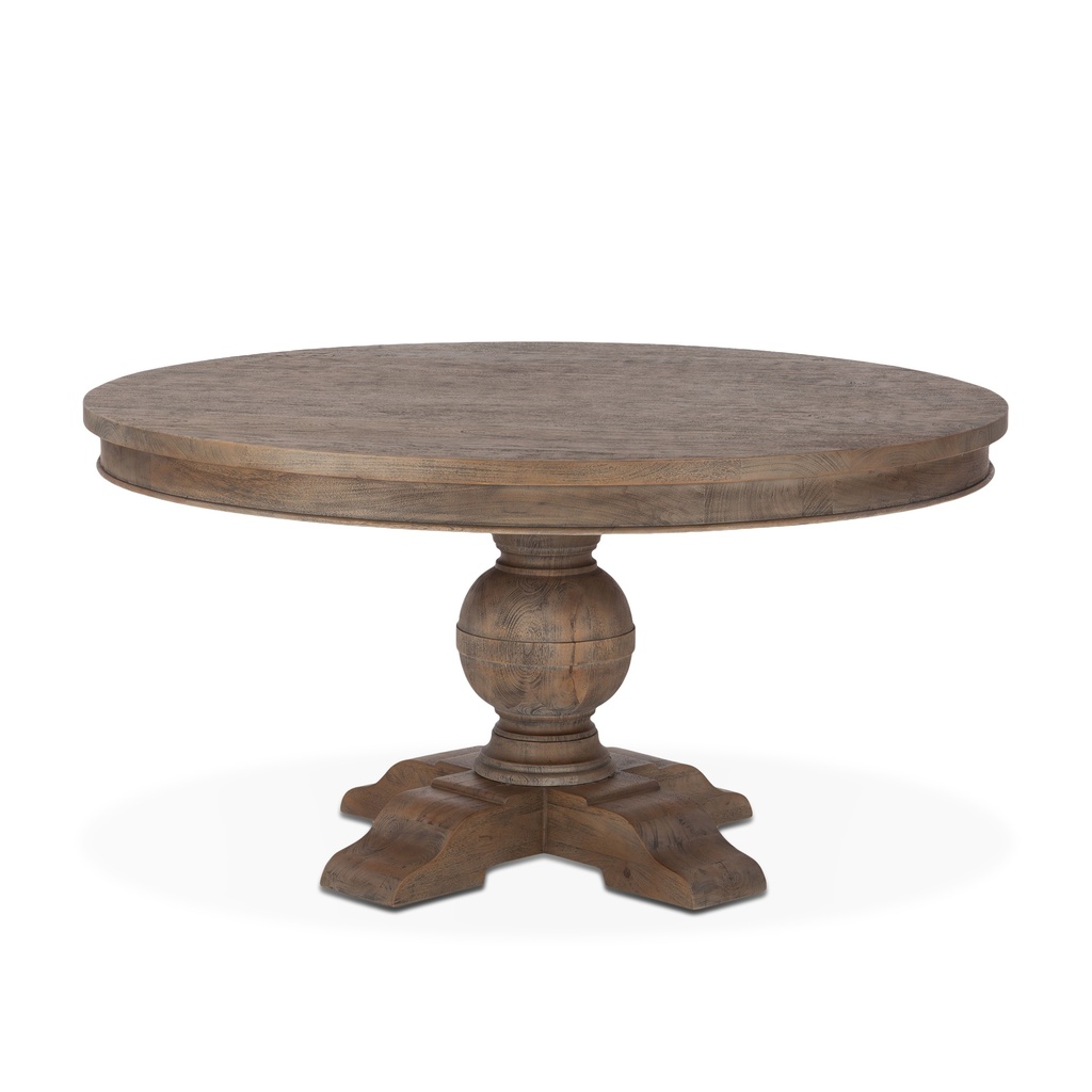 [FCP-RD54WT] Colonial Plantation 54" Round Dining Table in Weathered Teak