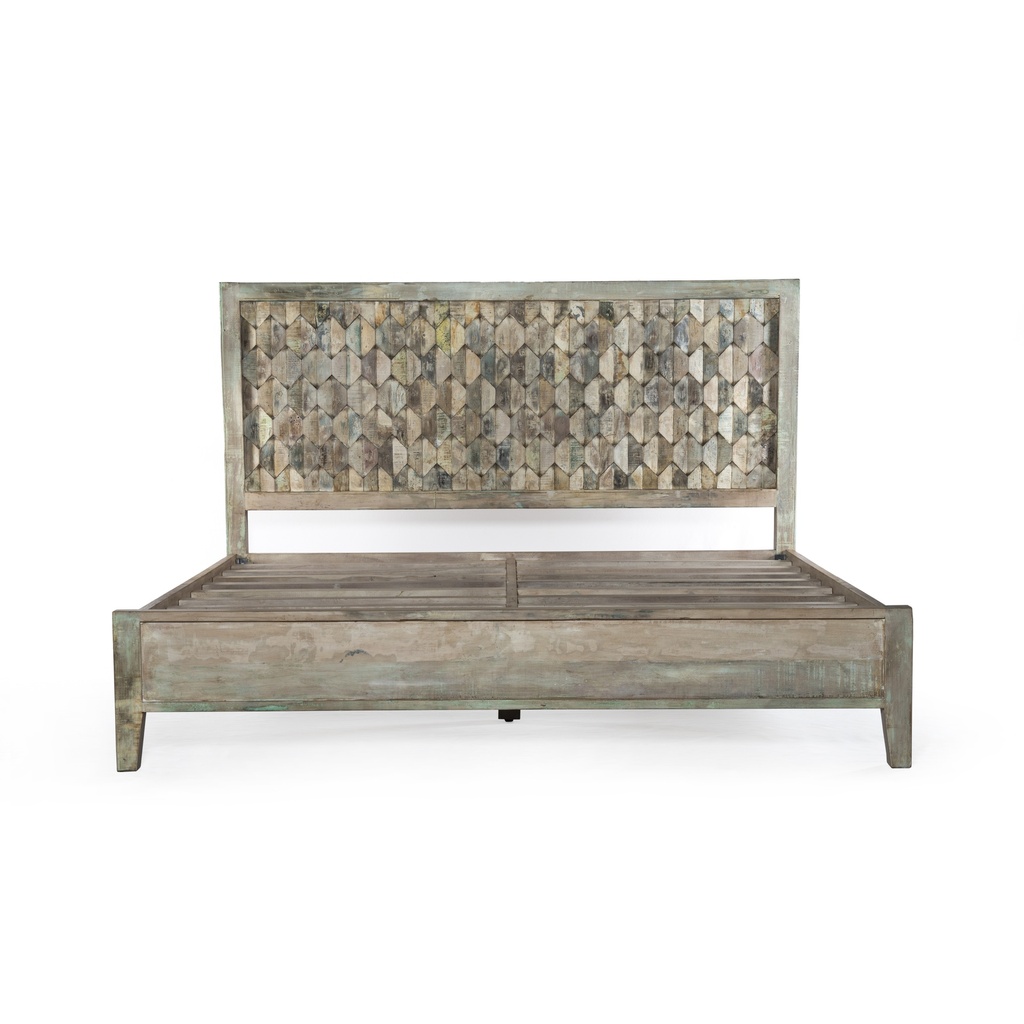 Ibiza King Bed in Vintage Teal Reclaimed Wood