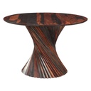 Meridian 48" Round Dining Table with Spiral Base in Capri Sheesham