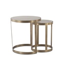 Michaelangelo 22" Nesting Side Tables with White Marble Top
