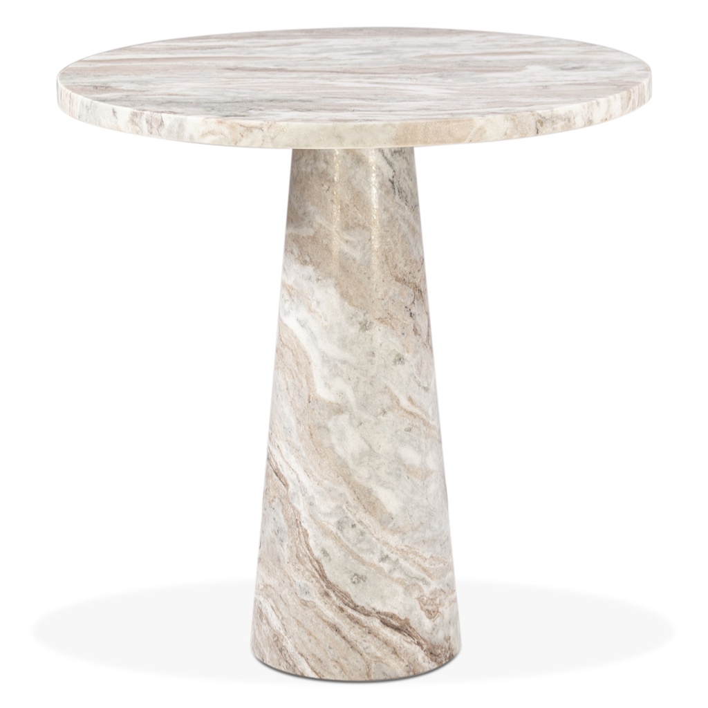 [FNL-RD30BRM] Nile 30" Round Dining Table in Brown Toronto Marble