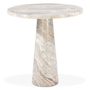 Nile 30" Round Dining Table in Brown Toronto Marble