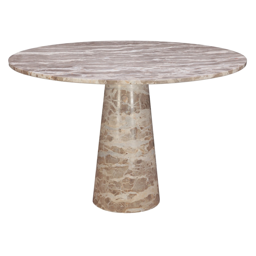Nile 48" Round Dining Table in Capri Beige Marble