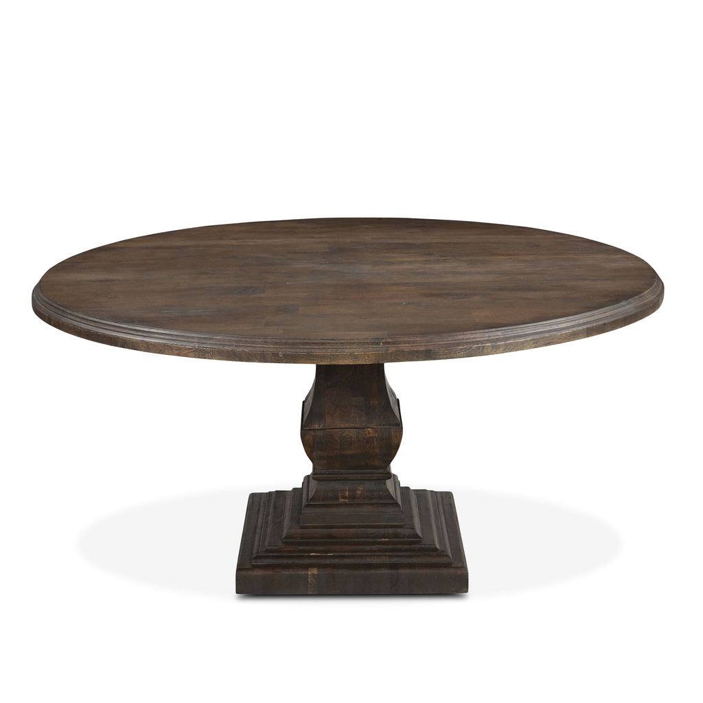 [FNM-RD48WM] Nimes 48" Round Dining Table in Weathered Mango