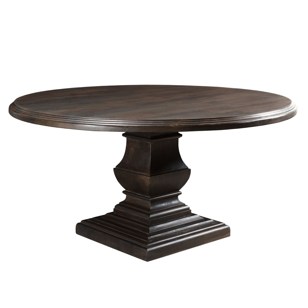 [FNM-RD60VB] Nimes 60" Round Dining Table in Vintage Brown
