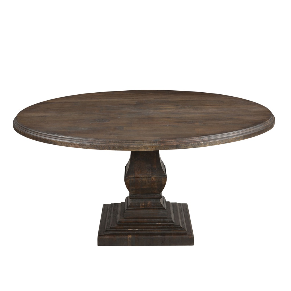 [FNM-RD60WM] Nimes 60" Round Dining Table in Weathered Mango