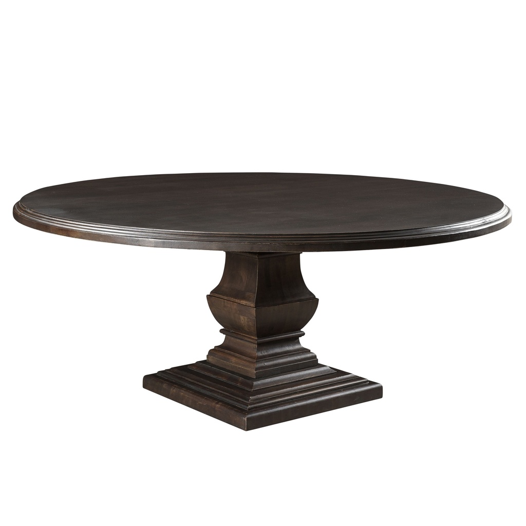 Nimes 72" Round Dining Table in Vintage Brown