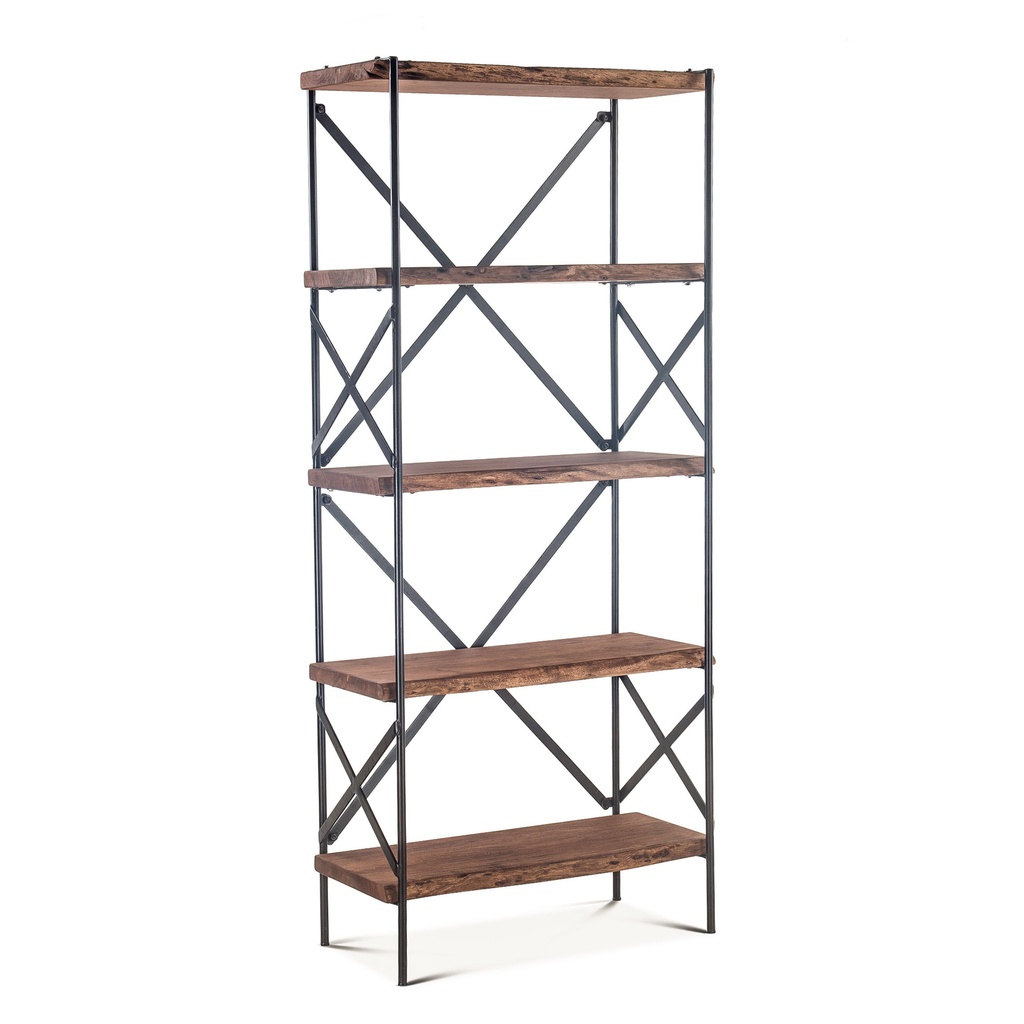 [FOF-BS34RWAZ] Organic Forge 34" Tall Bookshelf in Raw Walnut