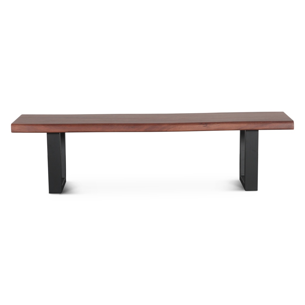 [FRD-BN68LS] Reed 68" Bench in Light Sequoia with Gunmetal Legs