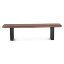 Reed 68" Bench in Light Sequoia with Gunmetal Legs