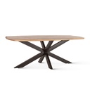 Rapallo 82" Dining Table in Natural Mango Wood and Iron