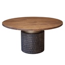 Santa Cruz 60" Round Dining Table in Two Tone
