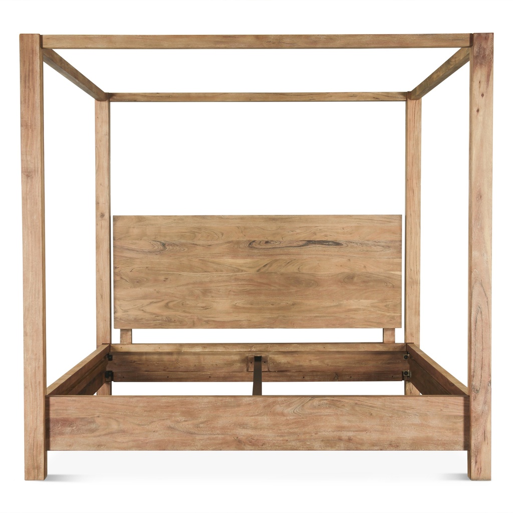 [FSD-PBQBA] Sedona Canopy Queen Bed in Brushed Acacia