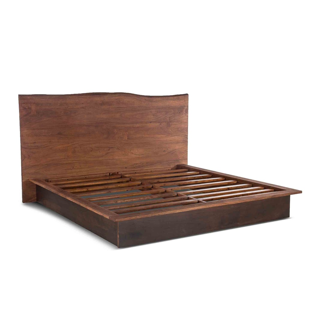 San Marino Queen Bed in Raw Walnut and Ebony