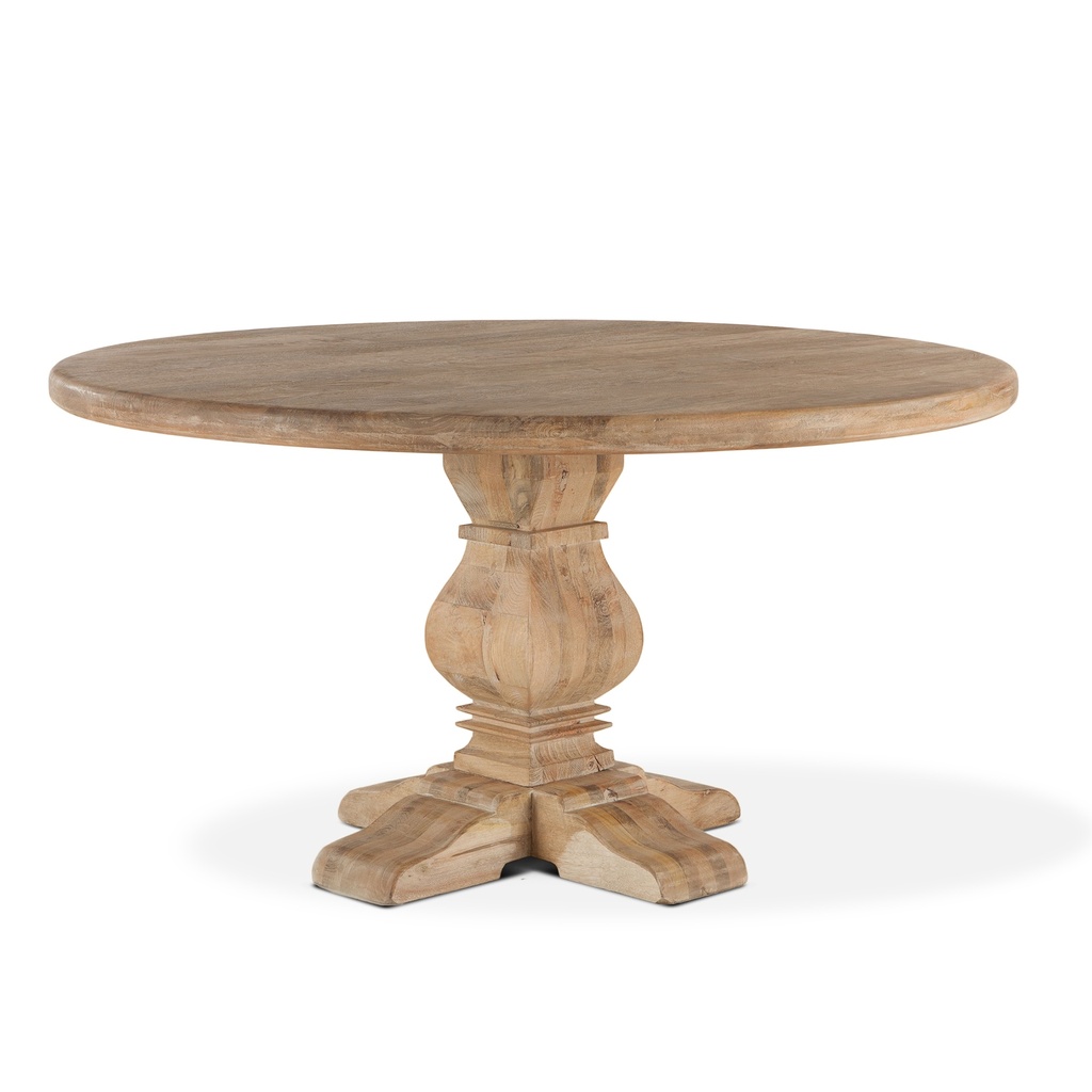 San Rafael 60" Round Dining Table in Antique Oak