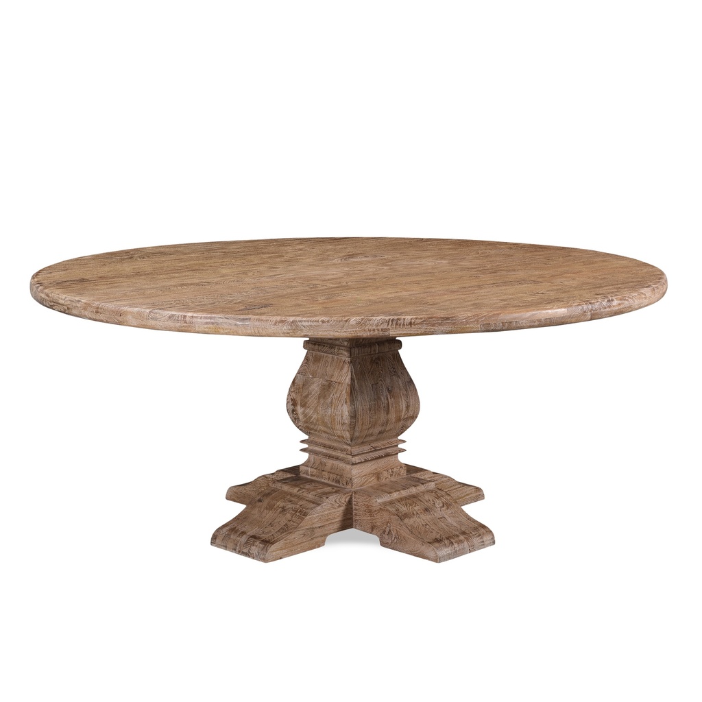 [FSR-RD72AO] San Rafael 72" Round Dining Table in Antique Oak