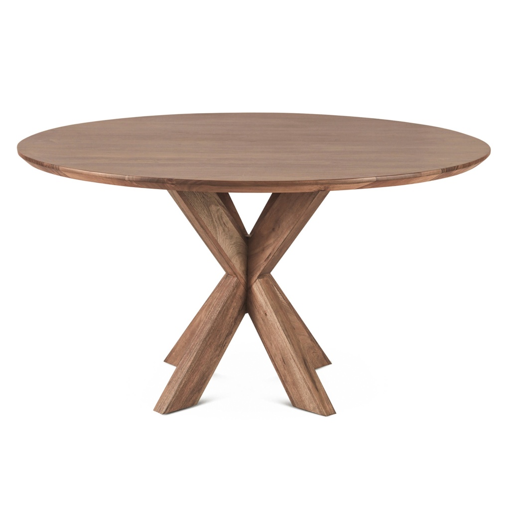 Tallinn 54" Round Dining Table in Weathered Acacia