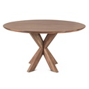 Tallinn 54" Round Dining Table in Weathered Acacia