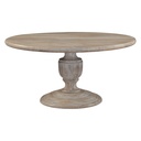 Taj 60" Round Dining Table in Heirloom White