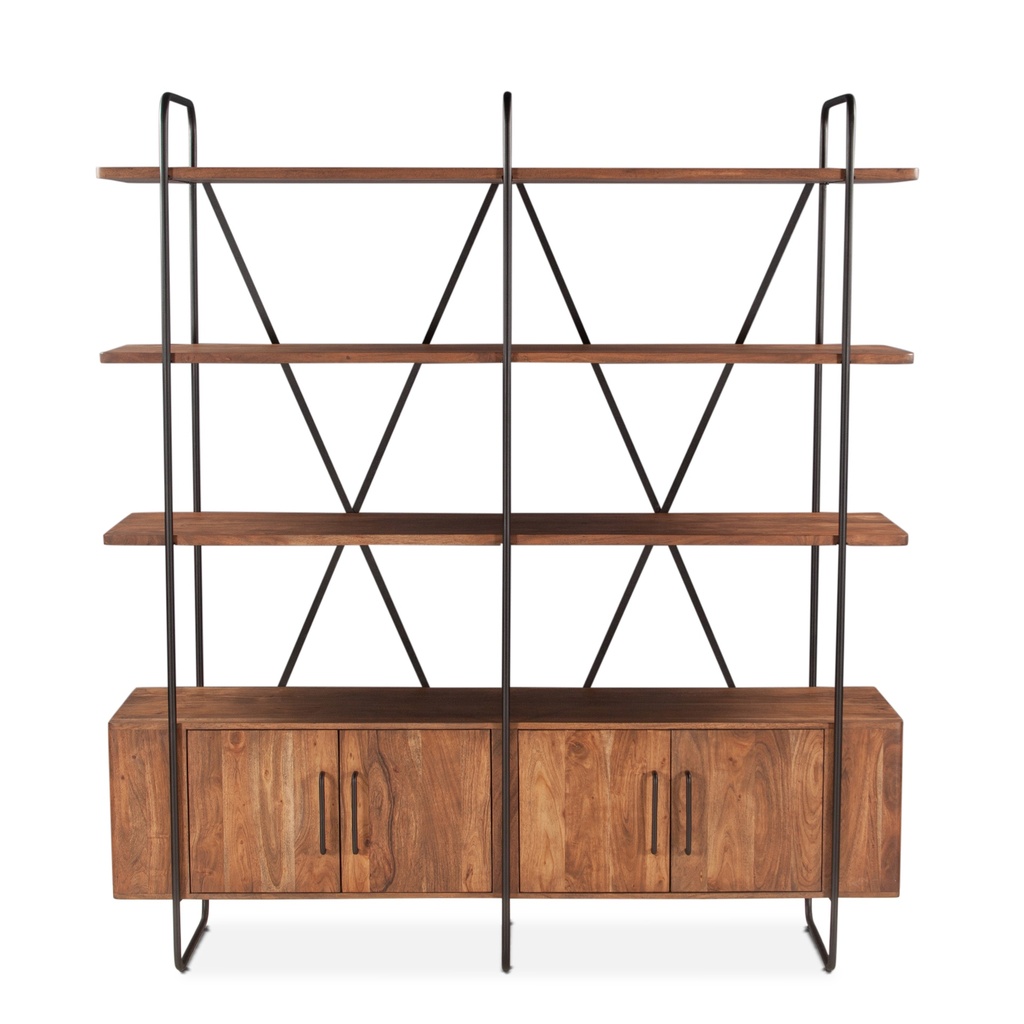 Verbania 75" Bookshelf in Pecan Brown