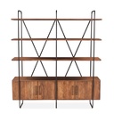 Verbania 75" Bookshelf in Pecan Brown