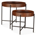 Verbania 29" Nesting Tray Tables in Pecan Brown