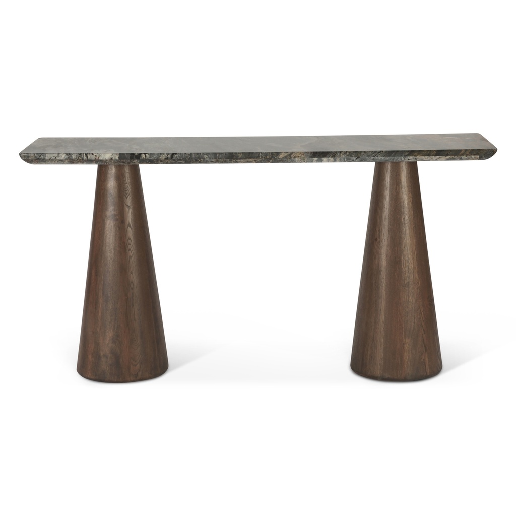 [FVT-CN60LMD] Vista 60" Console Table with Lava Marble and Dark Base