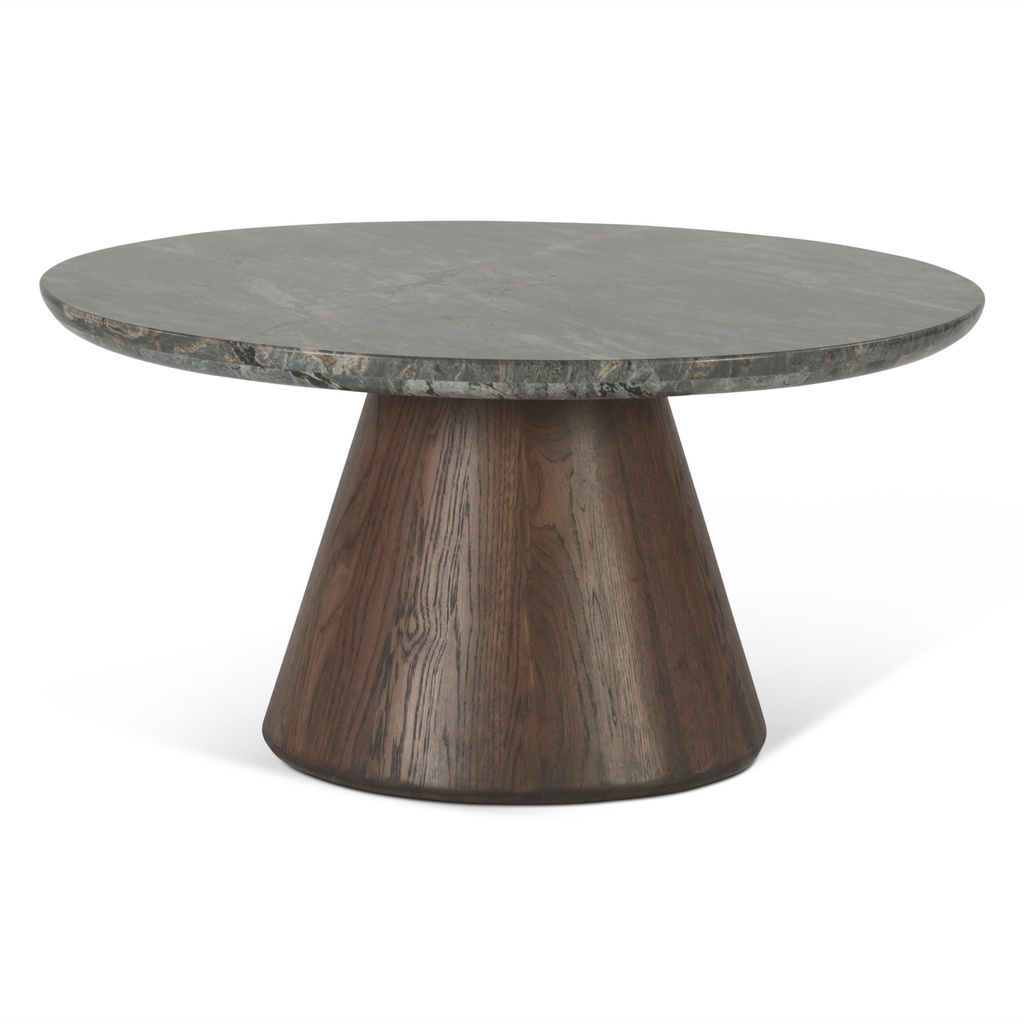 [FVT-CT36LMD] Vista 36" Coffee Table with Lava Marble and Dark Base