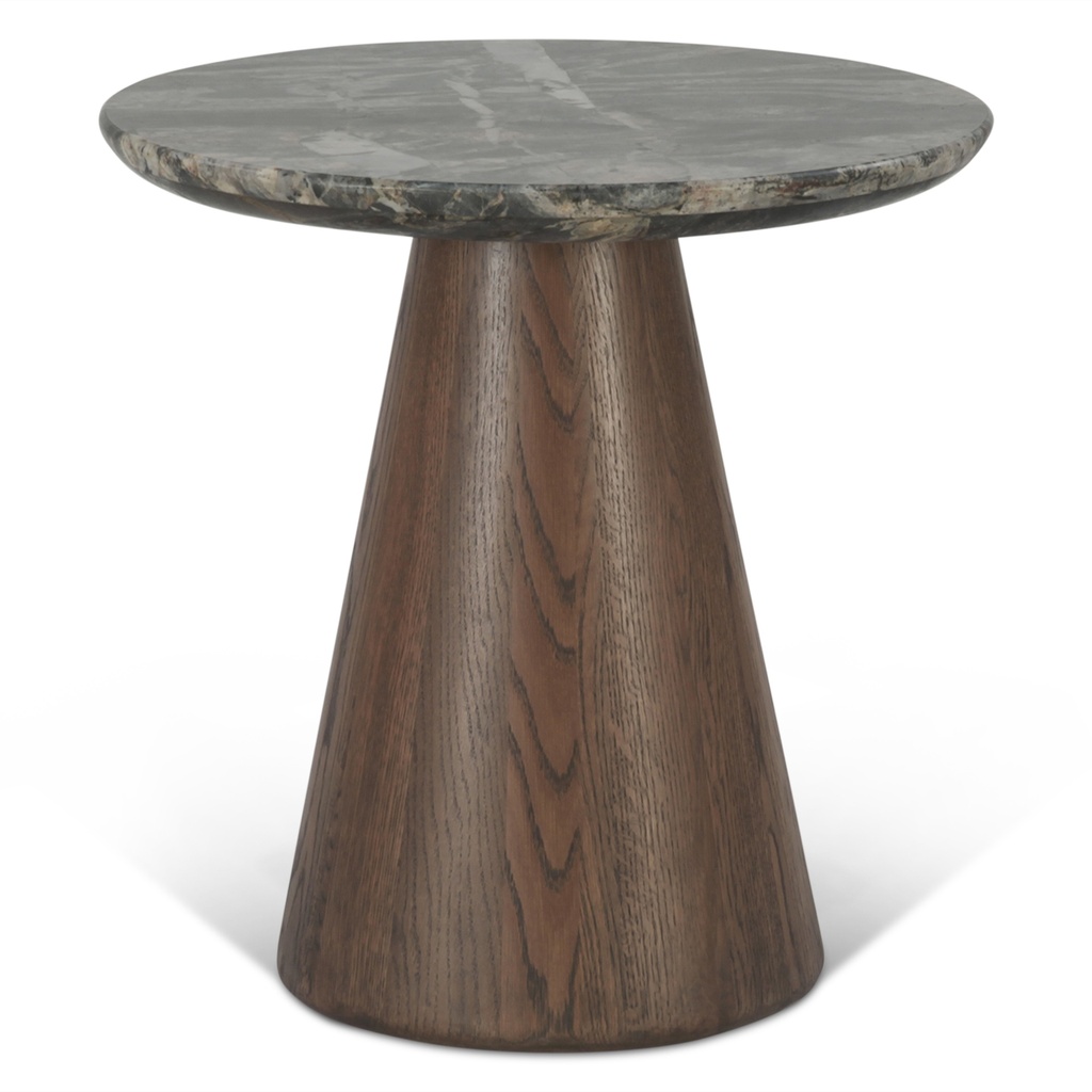 [FVT-ST22LMD] Vista 22" Side Table with Lava Marble and Dark Base